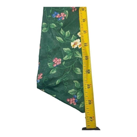 Longaberger Large 27" Fabric Bow - Spring Green Garden Flowers Chair Back Basket - Picture 4 of 4